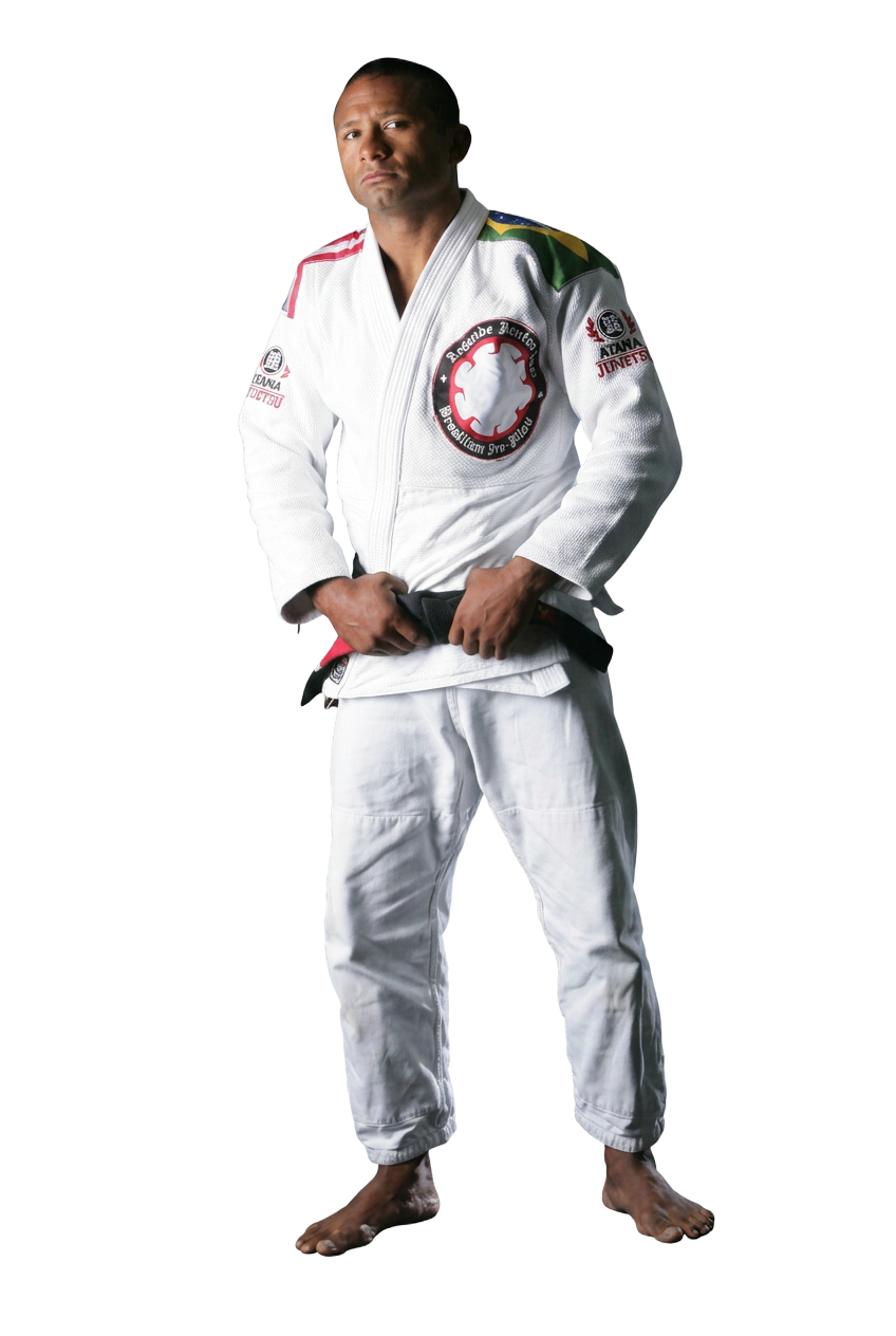 Andrade Junior Team head instructor in kimono wearing his black belt